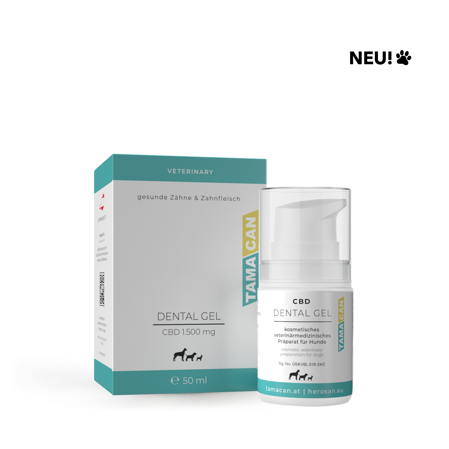 Tamacan CBD Dental Gel  | CBD-haltiges Zahngel zur Maul- und Zahnhygiene für Hunde | 50 ml