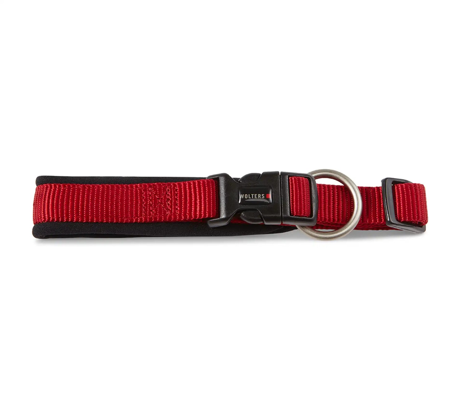 WOLTERS Professional Comfort Hundehalsband Rot-Schwarz | Neopren-Polsterung & Schnellverschluss | Gr. 0 (25-28 cm x 15 mm)