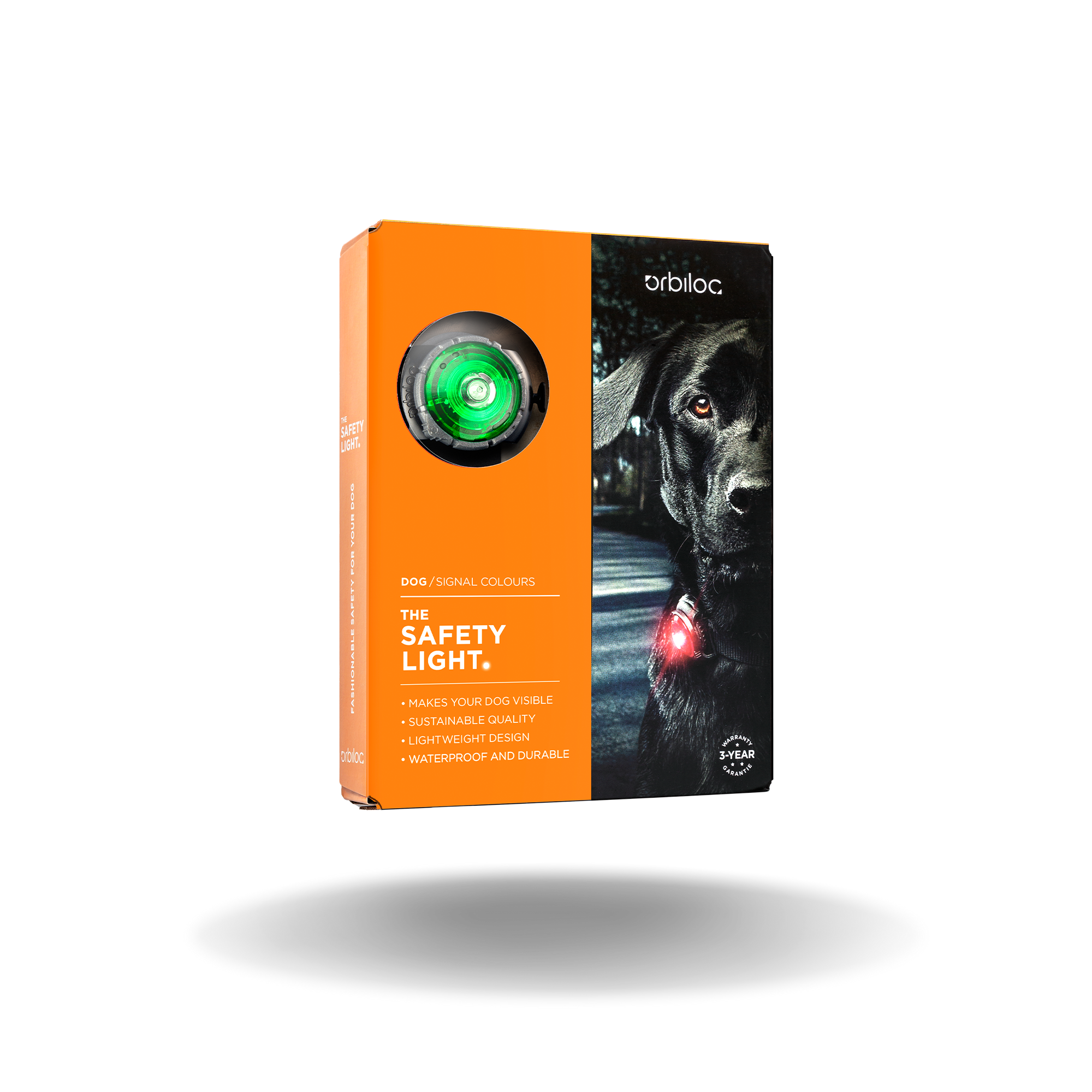Orbiloc Safety Light | Dog Dual Green | Premium-Sicherheitslicht für Hunde Grün