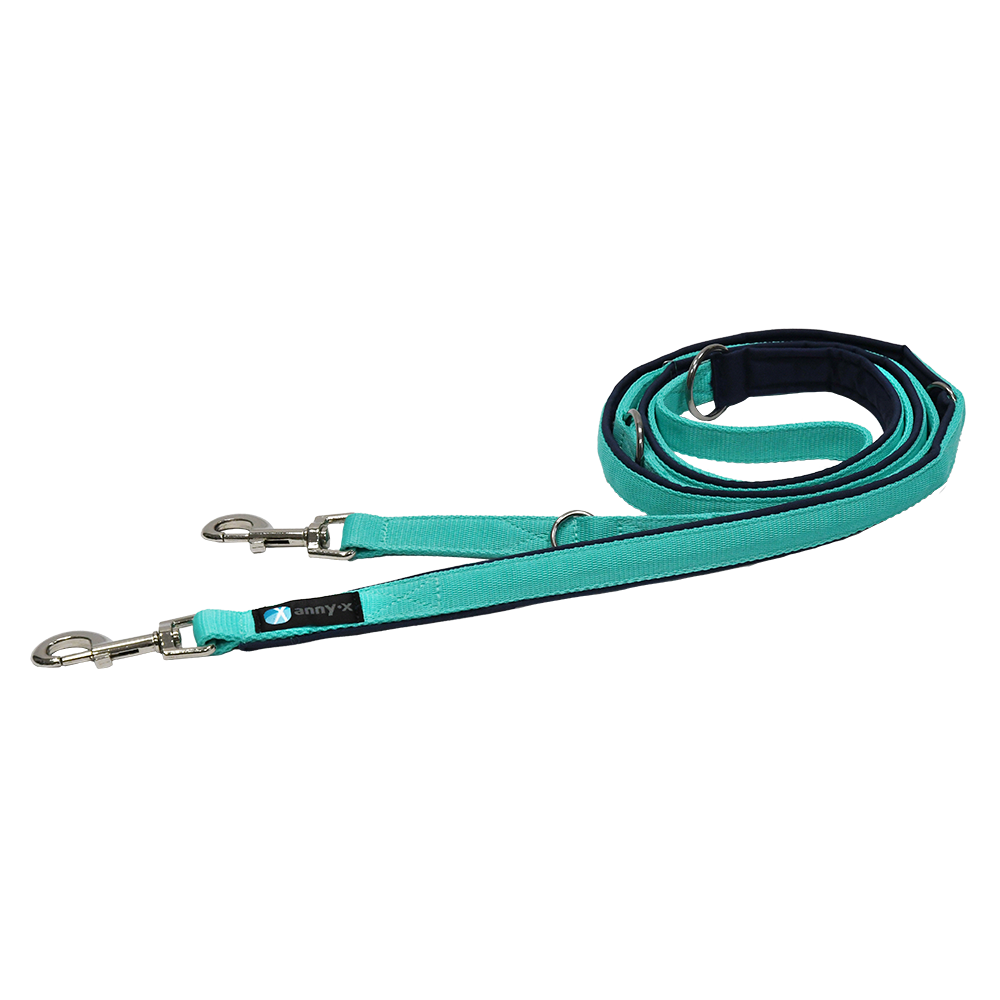 Anny·X Führleine Bolt Fun Ozean| gepolsterte Hundeleine, verstellbare Leine mit Bolzenkarabiner | Größe Classic 3 m x 2,5 cm