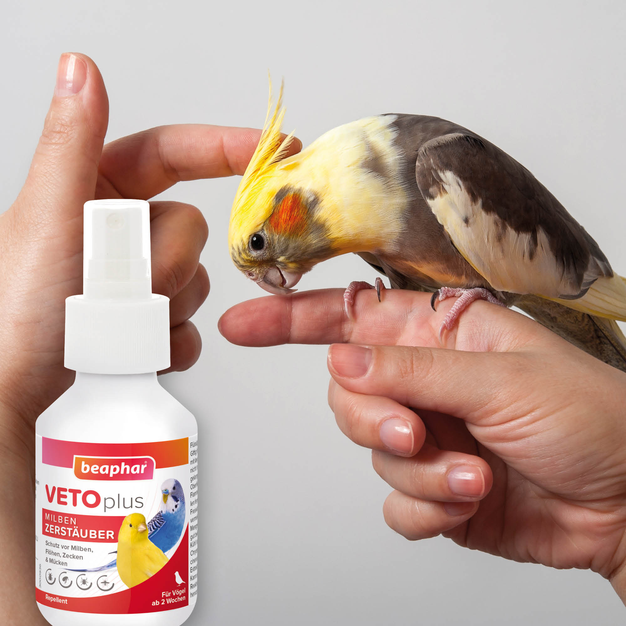 Beaphar VETOplus Milben-Zerstäuber für Vögel | Sofortschutz vor Parasiten | Flasche 100 ml