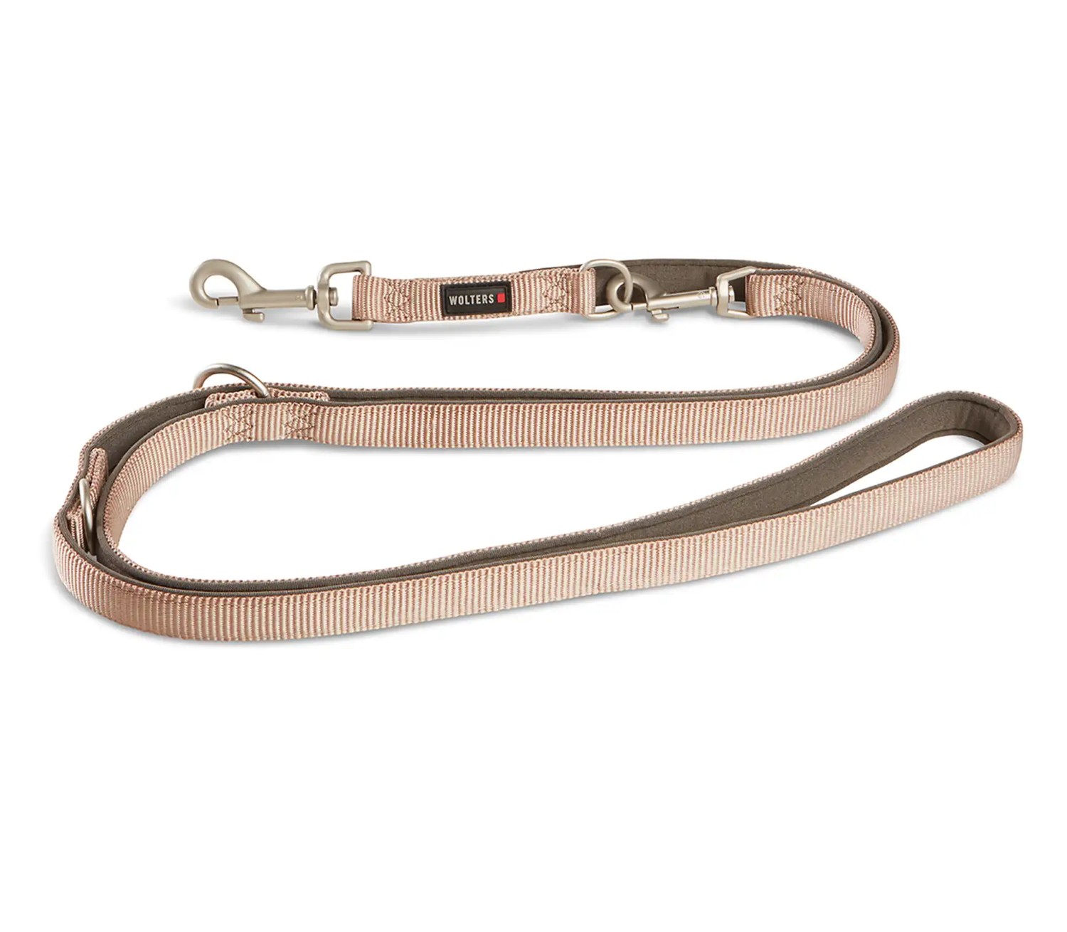 WOLTERS Professional Comfort Führleine Champagner | dreifach verstellbar, extra gepolstert | Größe S (200 cm x 1,0 cm)