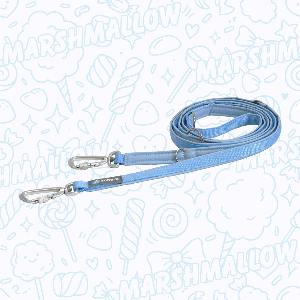 Anny·X Führleine Safety Fun Marshmallow | 4-fach verstellbare Hundeleine gepolstert | Länge 3 m - Candy Colors