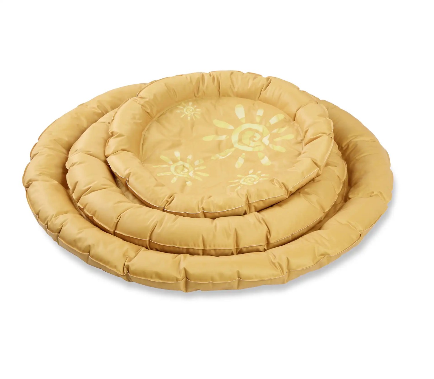Wolters Summerly Kühlmatte Currygelb | Automatische Kühlung für heiße Sommertage | Größe L (Ø 84 cm x 7 cm)
