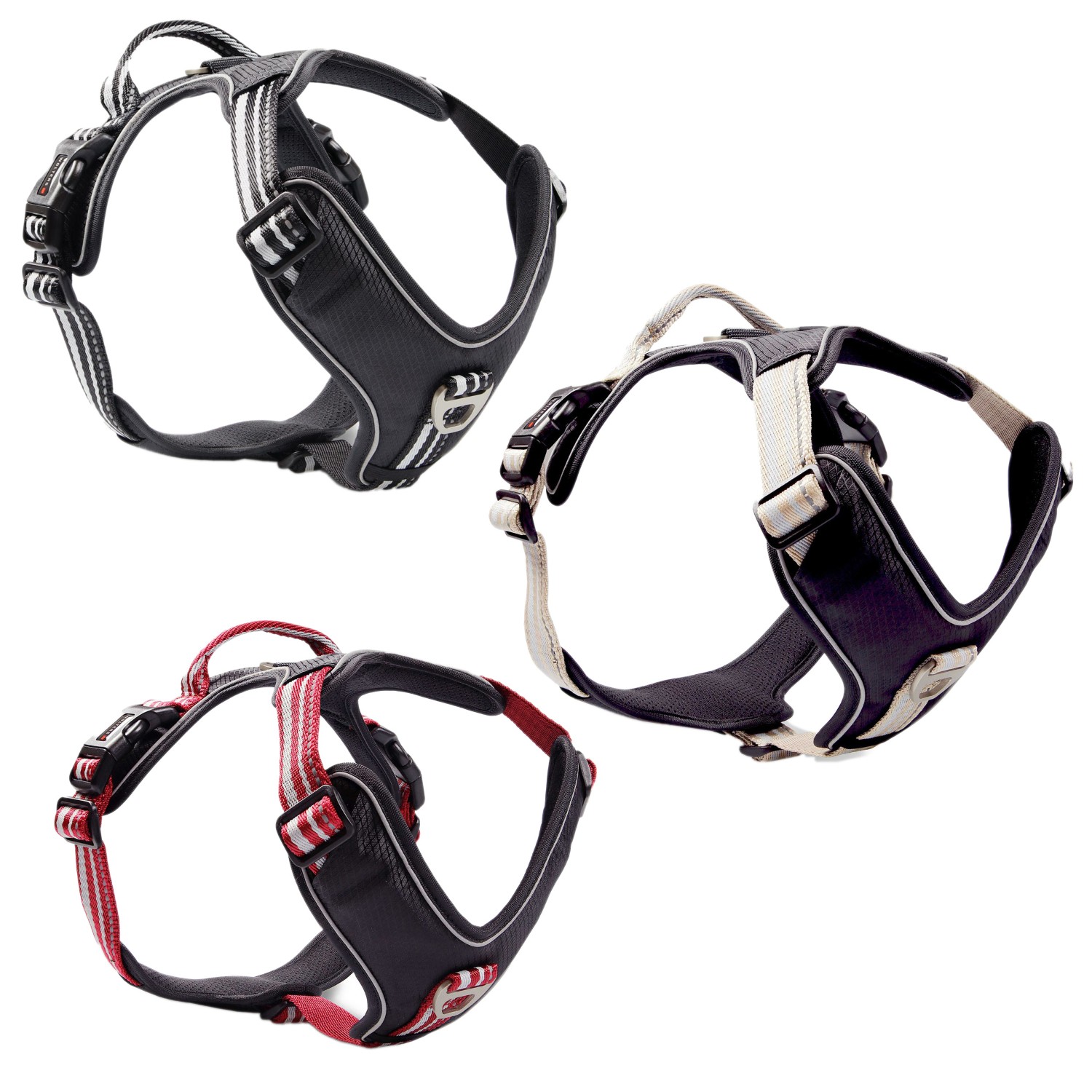 WOLTERS Active Pro Hundegeschirr | Leicht, komfortabel & sicher | Champagner-Silber | Gr. 1 (40 - 47,5 cm) - Breite 15 mm