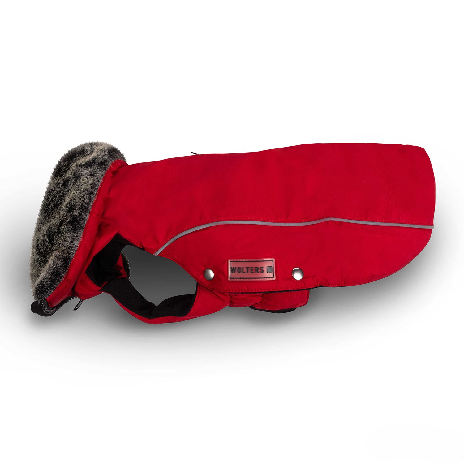 Wolters Winterjacke Amundsen | Wintermantel für Hunde – warm, wasserdicht | Farbe Rot | Gr. 20 (Rückenlänge 19 - 21 cm)
