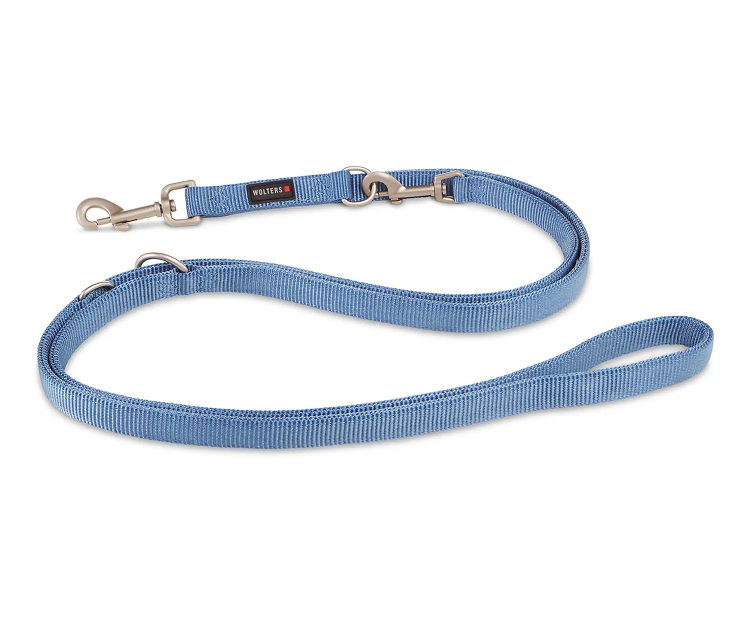 WOLTERS Professional Führleine Riverside-Blue | Dreifach verstellbare Hundeleine aus robustem Nylon | Größe XL (200 cm x 25 mm)