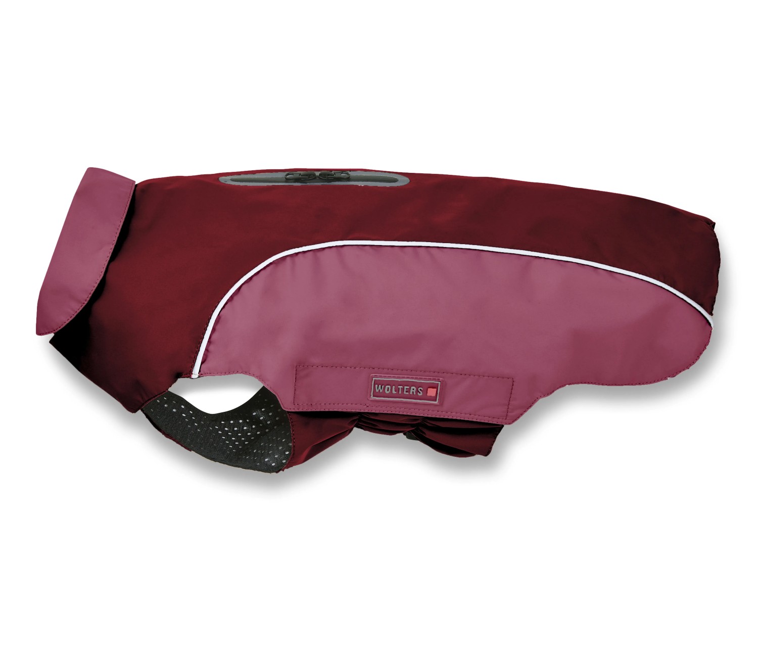 Wolters Regenjacke Easy Rain | perfekter Schutz bei Regenwetter für Hunde | Farbe Dunkelrot Gr. 28 (Rückenlänge 27-29 cm)