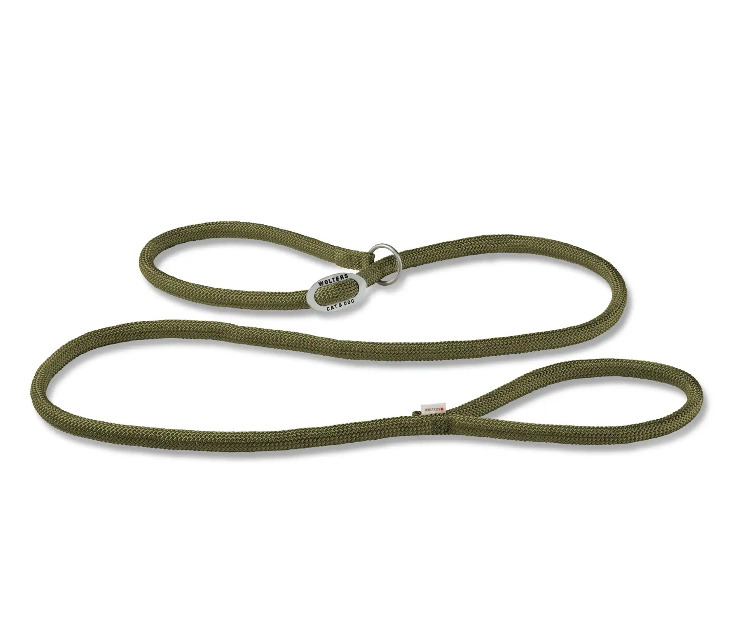 Wolters K2-Tauprogramm Moxonleine Oliv | Kombination aus Führleine und Halsband | Länge 180 cm x 0,9 cm