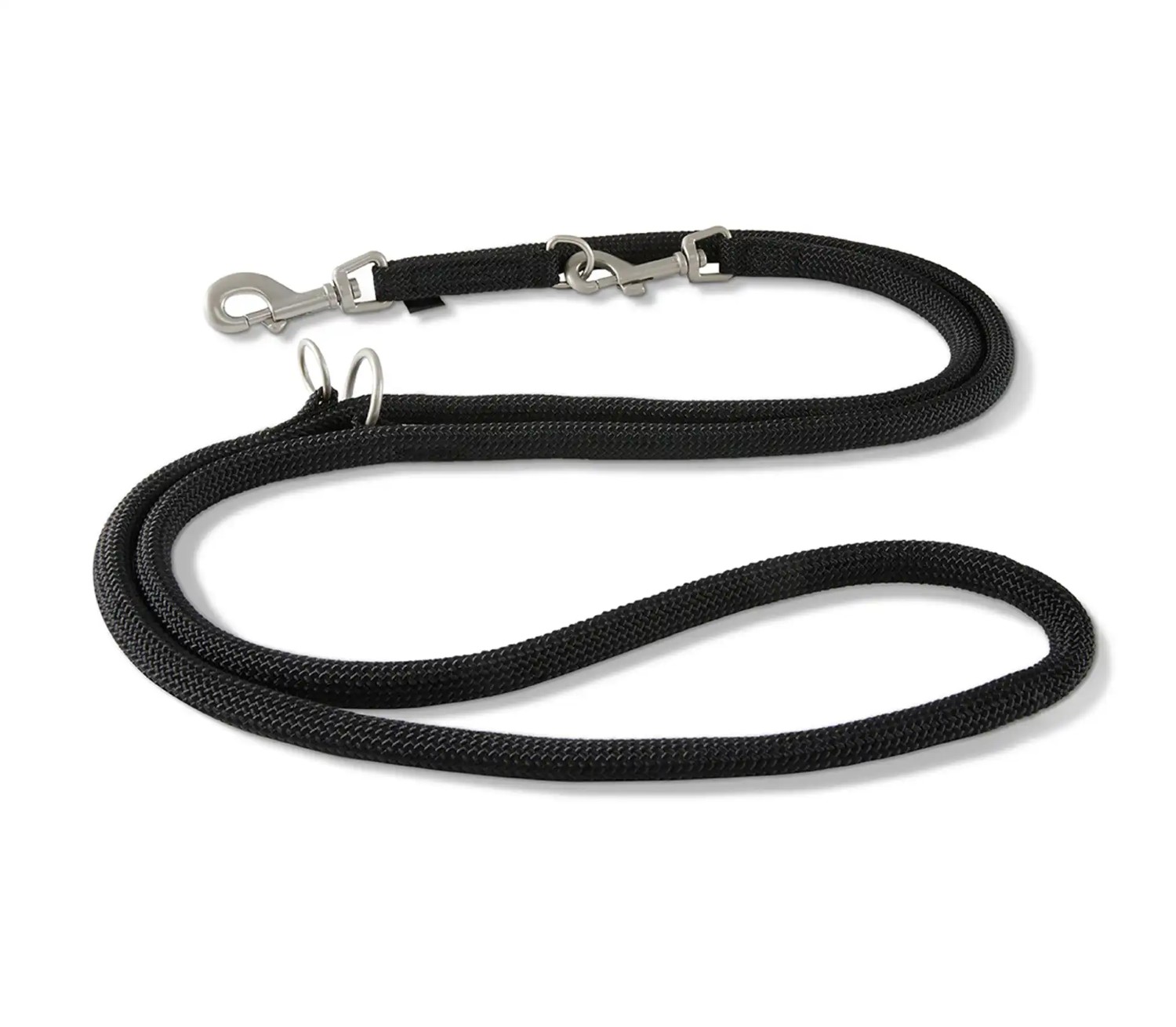 Wolters K2-Tauprogramm Führleine Schwarz | Hundeleine flexibel, robust & komfortabel | Länge 200 cm x 0,9 cm