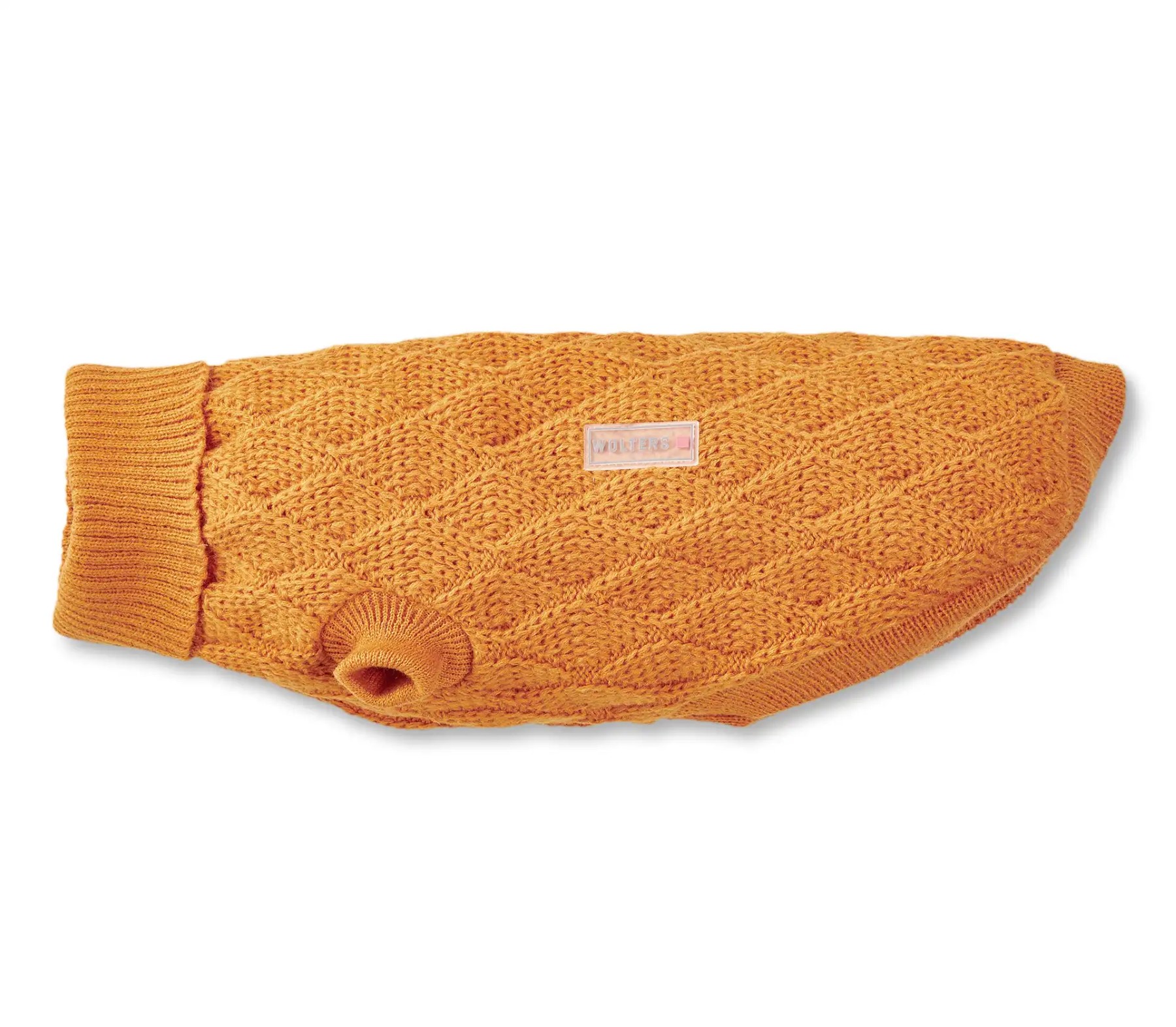 Wolters Strickpullover Diamond | Hundepullover für kühle Tage | Farbe Fancy-Orange - Gr. 20 (Rückenlänge 19-21 cm)