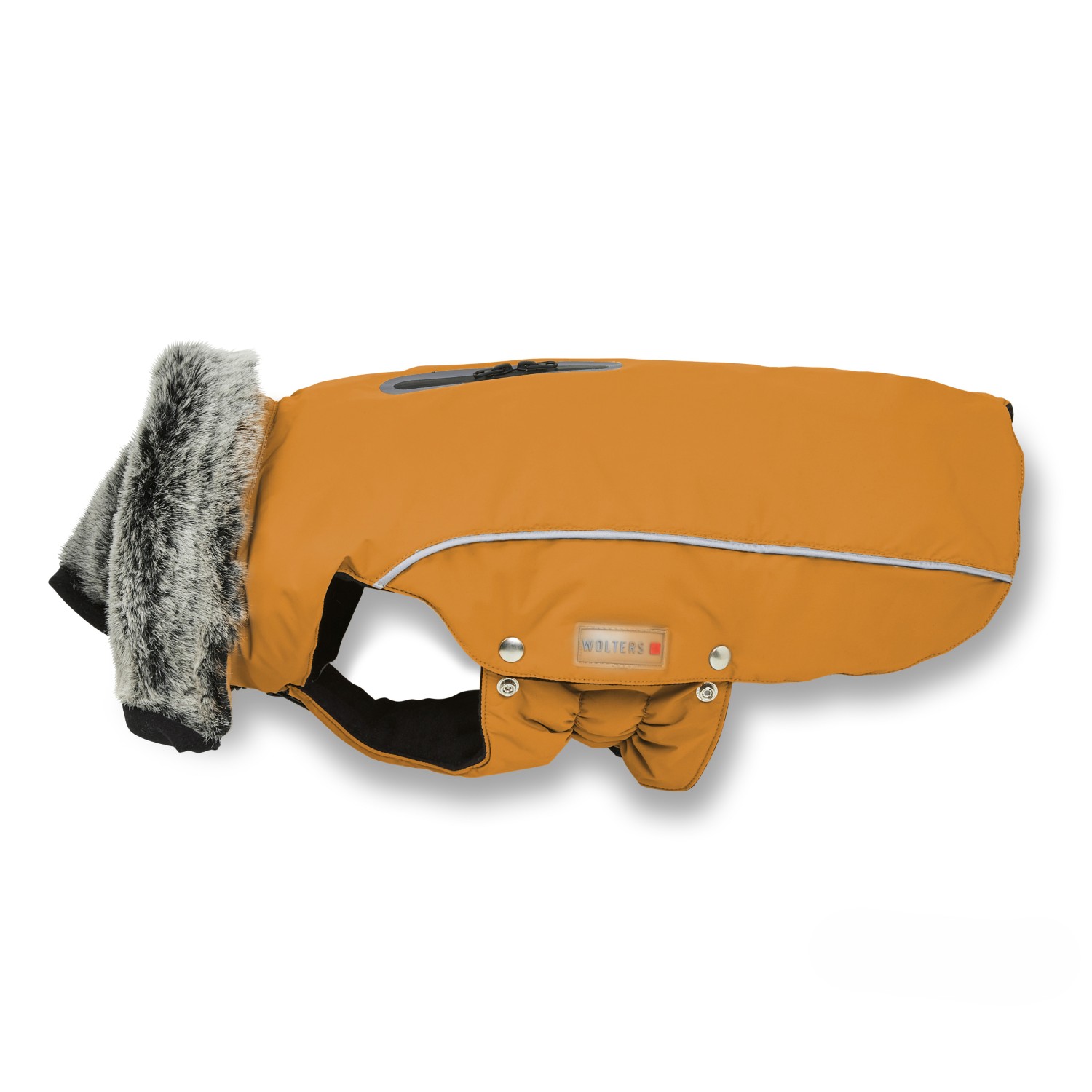Wolters Winterjacke Amundsen | Wintermantel für Hunde – warm, wasserdicht | Farbe Orange | Gr. 20 (Rückenlänge 19 - 21 cm)