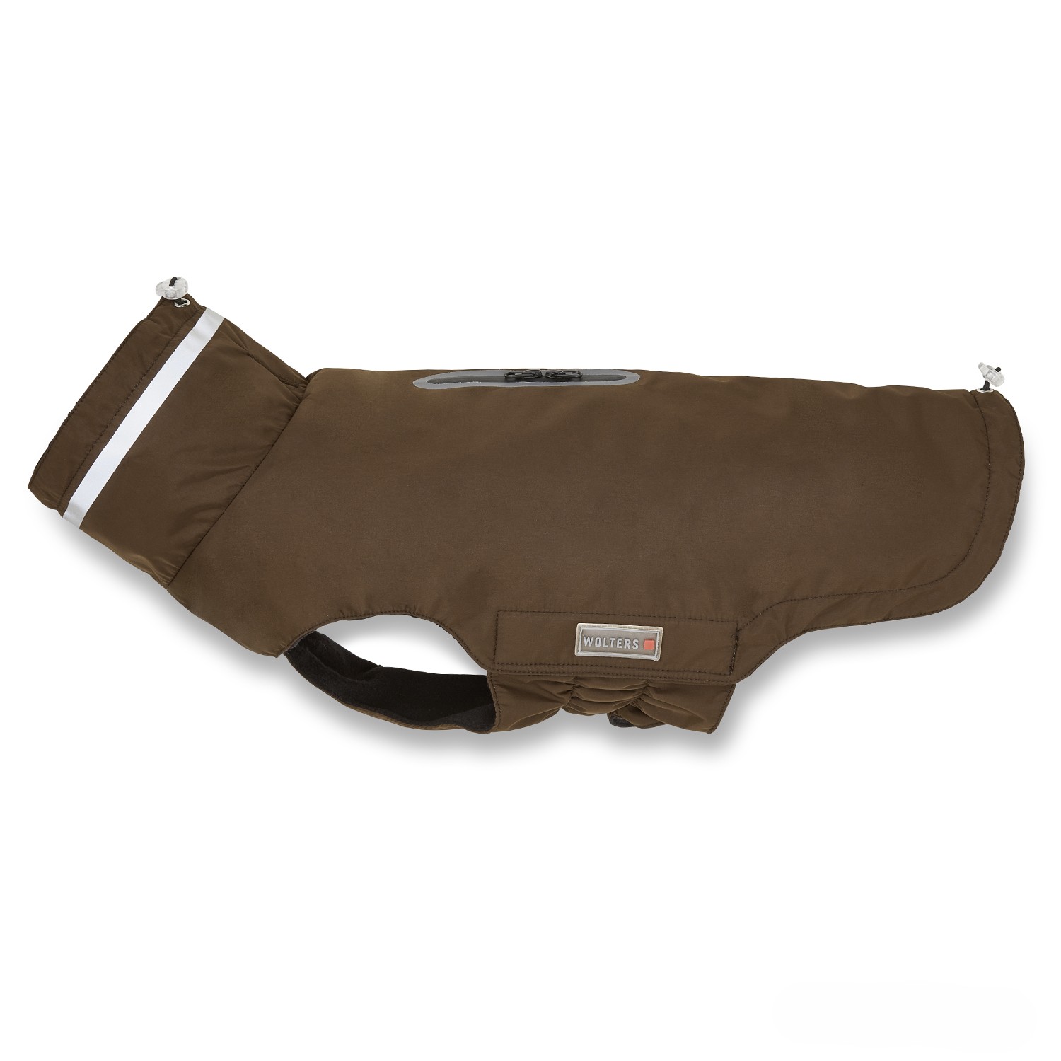 Wolters Outdoorjacke Modern Classic | Hundejacke die perfekt schützt bei Kälte und Nässe | Braun - Gr. 28 (Rückenlänge 27 - 29 cm)