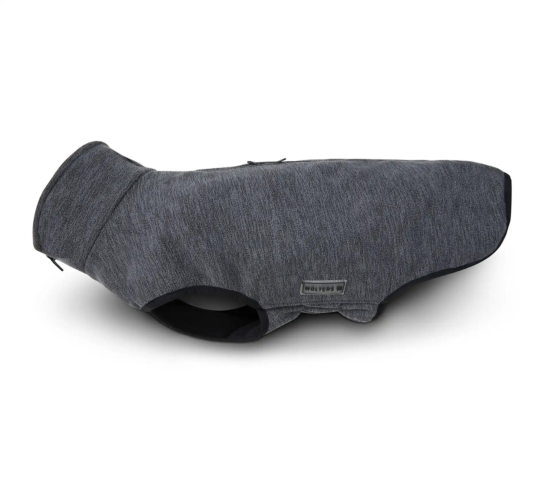 Wolters Fleecejacke Casual Grau-Meliert | Hundebekleidung für jedes Wetter | Hundejacke Größe 22 (Rückenlänge 22 - 24 cm)