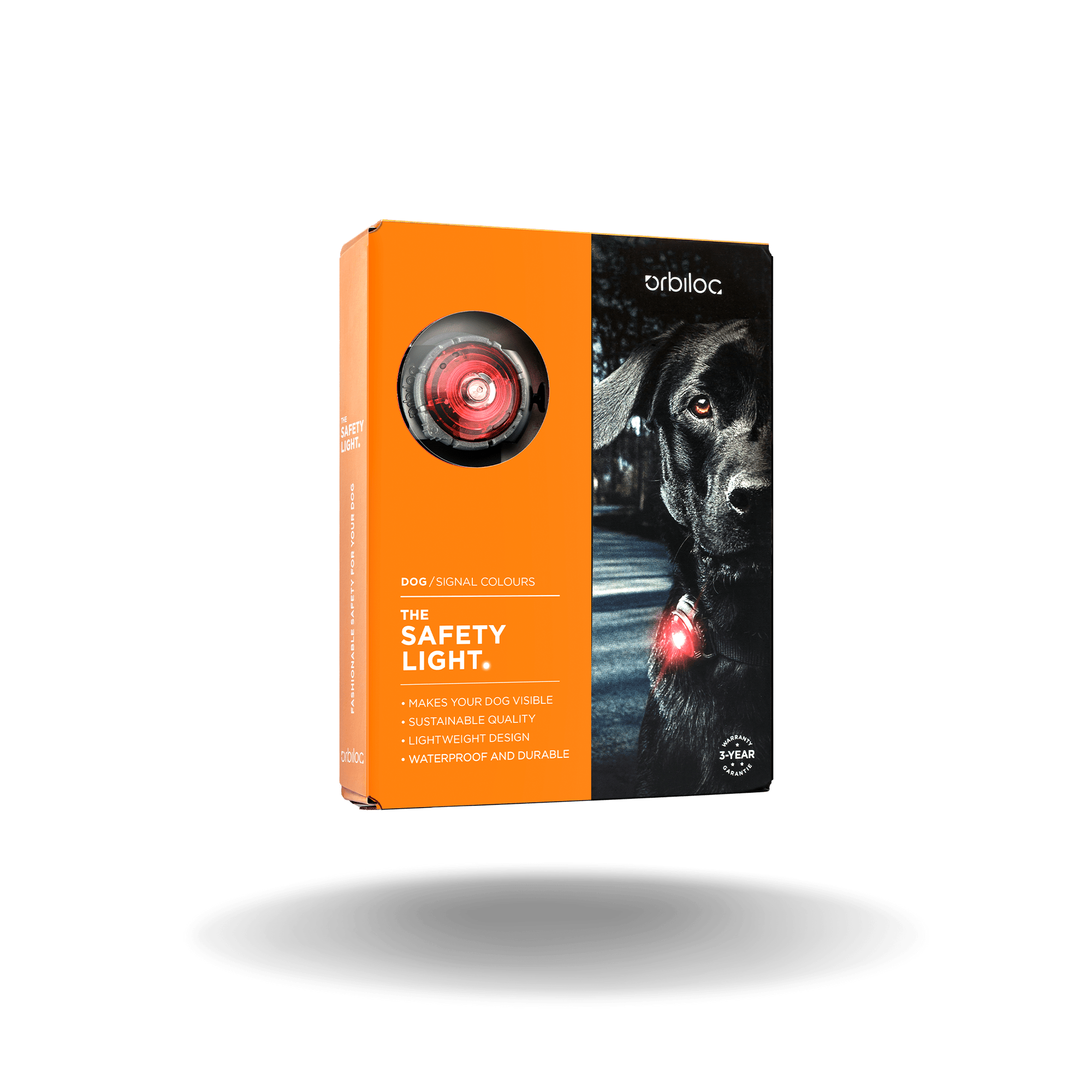 Orbiloc Safety Light | Dog Dual Red | Premium-Sicherheitslicht für Hunde Rot