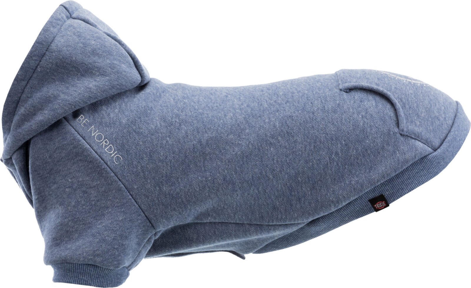Trixie Hundepulli BE NORDIC Hoodie Flensburg | Hundepullover mit Kapuze | Farbe Blau - Gr. XS 27 cm Rückenlänge