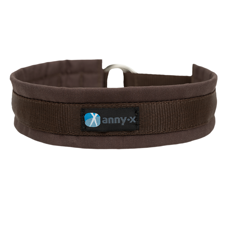 Anny·x Zugstopphalsband Fun Braun-Braun | Bequemer Sitz ohne Schliessen | Größe 2 (27-33 cm)