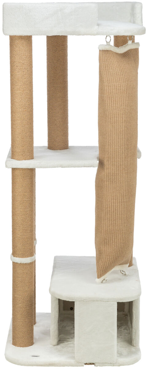 Trixie Kratzbaum Active | Großer Spiel- und Ruheplatz für Ihre Katze | Farbe Beige | Maße 58x58x150 cm