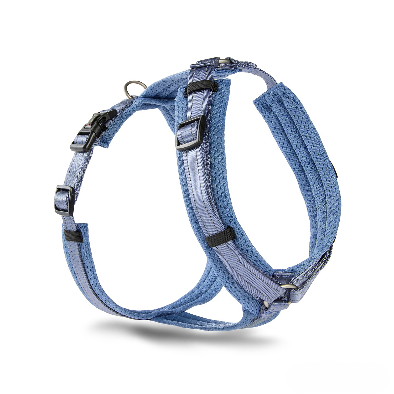 Wolters Hundegeschirr Light Mesh | Brustgeschirr mit Sicherheitsverschlüssen | Farbe Jeans - Gr. XXS (30 - 40 cm)