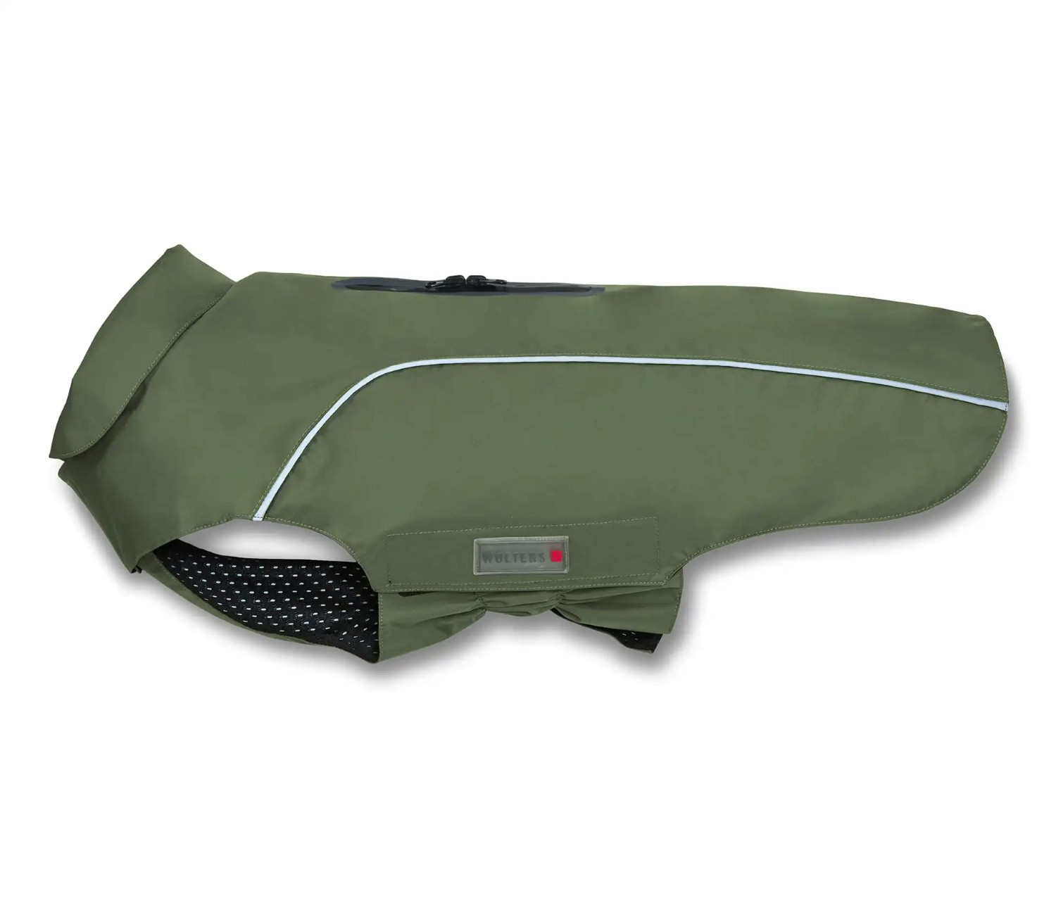 Wolters Regenjacke Easy Rain | perfekter Schutz bei Regenwetter für Hunde | Farbe Moosgrün Gr. 28 (Rückenlänge 27-29 cm)