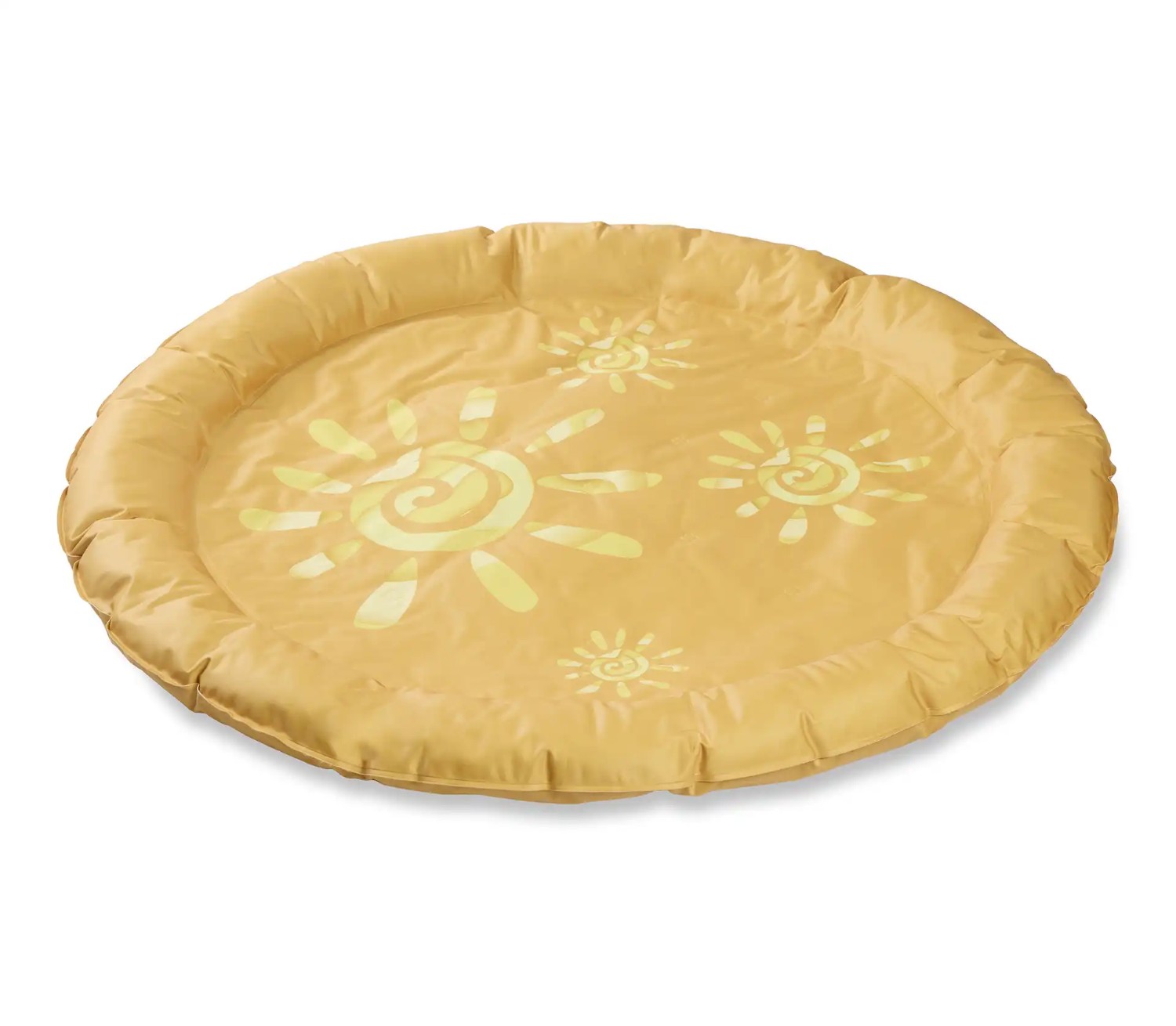 Wolters Summerly Kühlmatte Currygelb | Automatische Kühlung für heiße Sommertage | Größe L (Ø 84 cm x 7 cm)