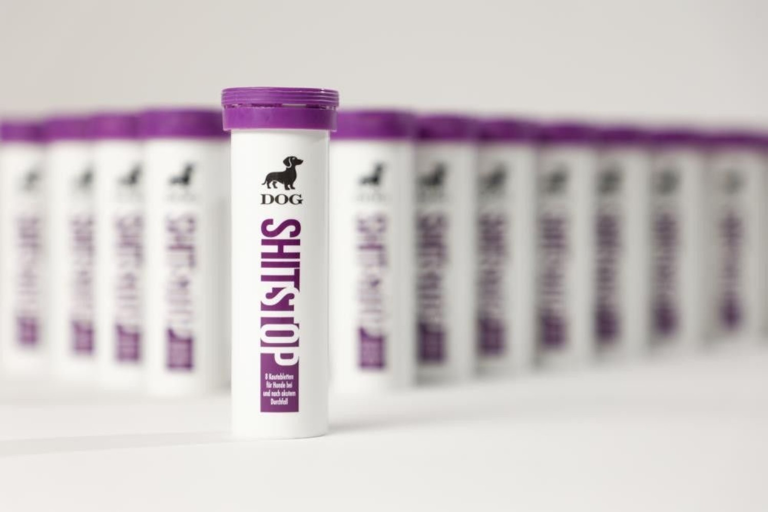 SHITSTOP für Hunde – Kautabletten zur Unterstützung bei Durchfall - 8 Kautabletten - Inhalt 40 Gr.