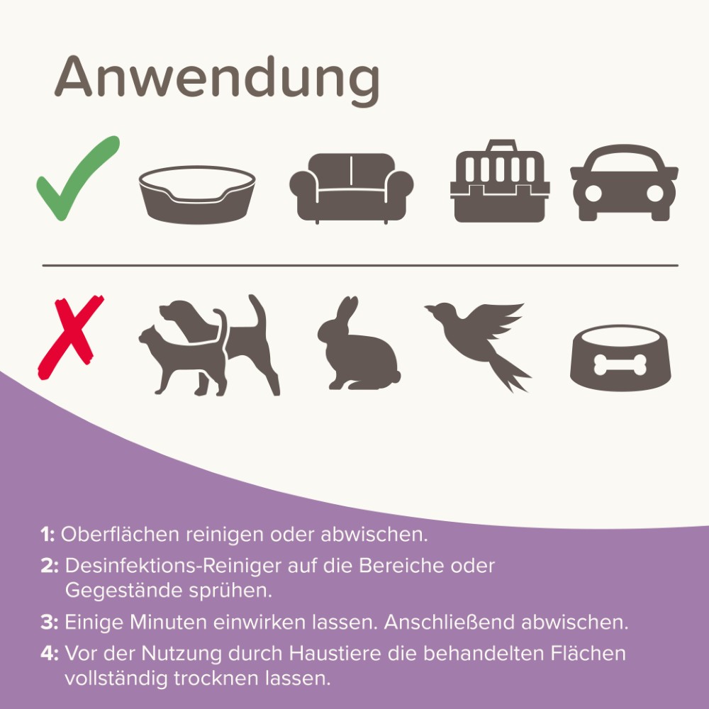 Beaphar Desinfektionsreiniger | Fellpflege und Geruchsneutralisier für Hunde | Zerstäuber 750 ml