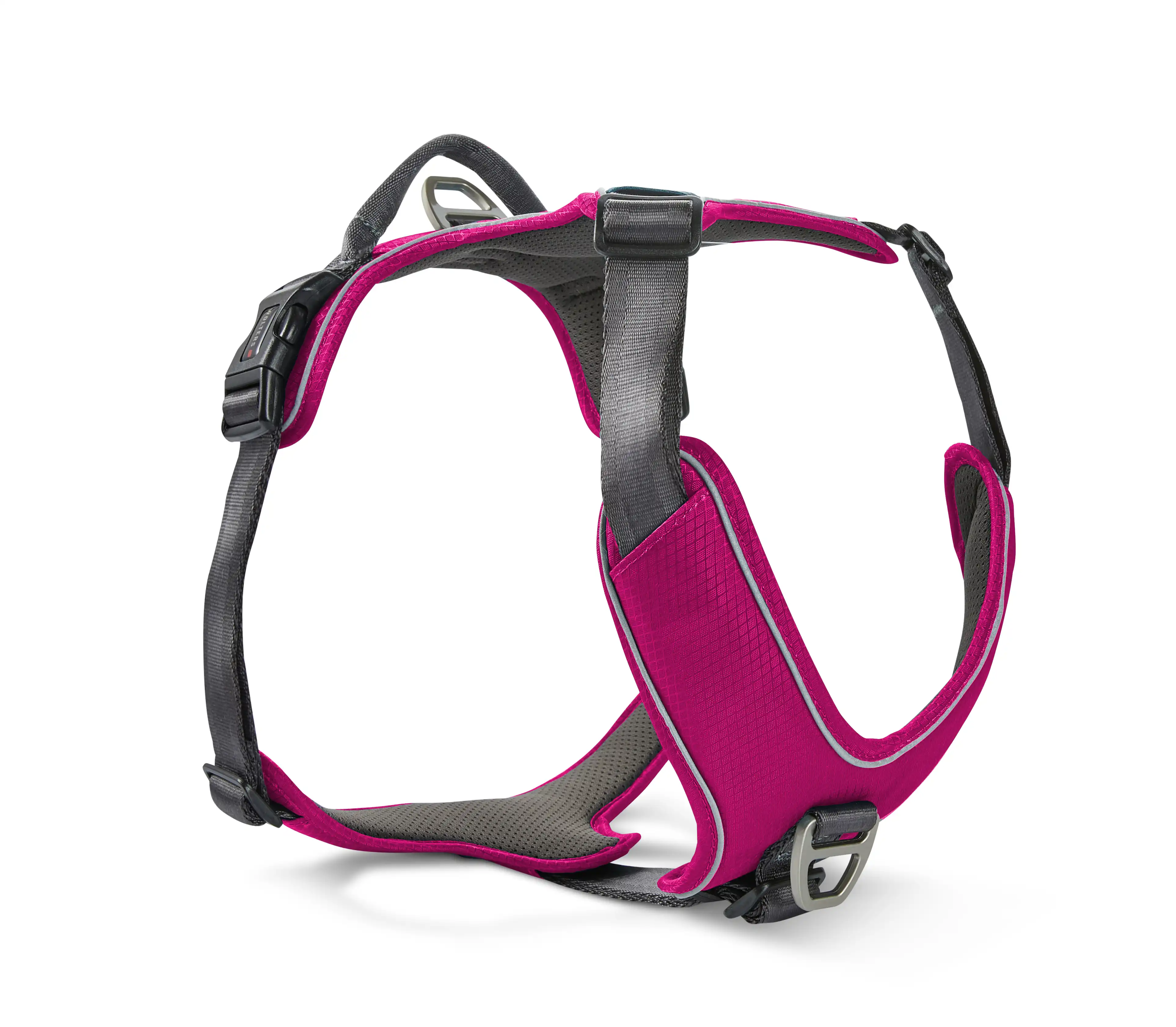 Wolters Active Pro Comfort Hundegeschirr | Brustgeschirr mit Sicherheitsverschlüssen | Farbe Magenta-Anthrazit