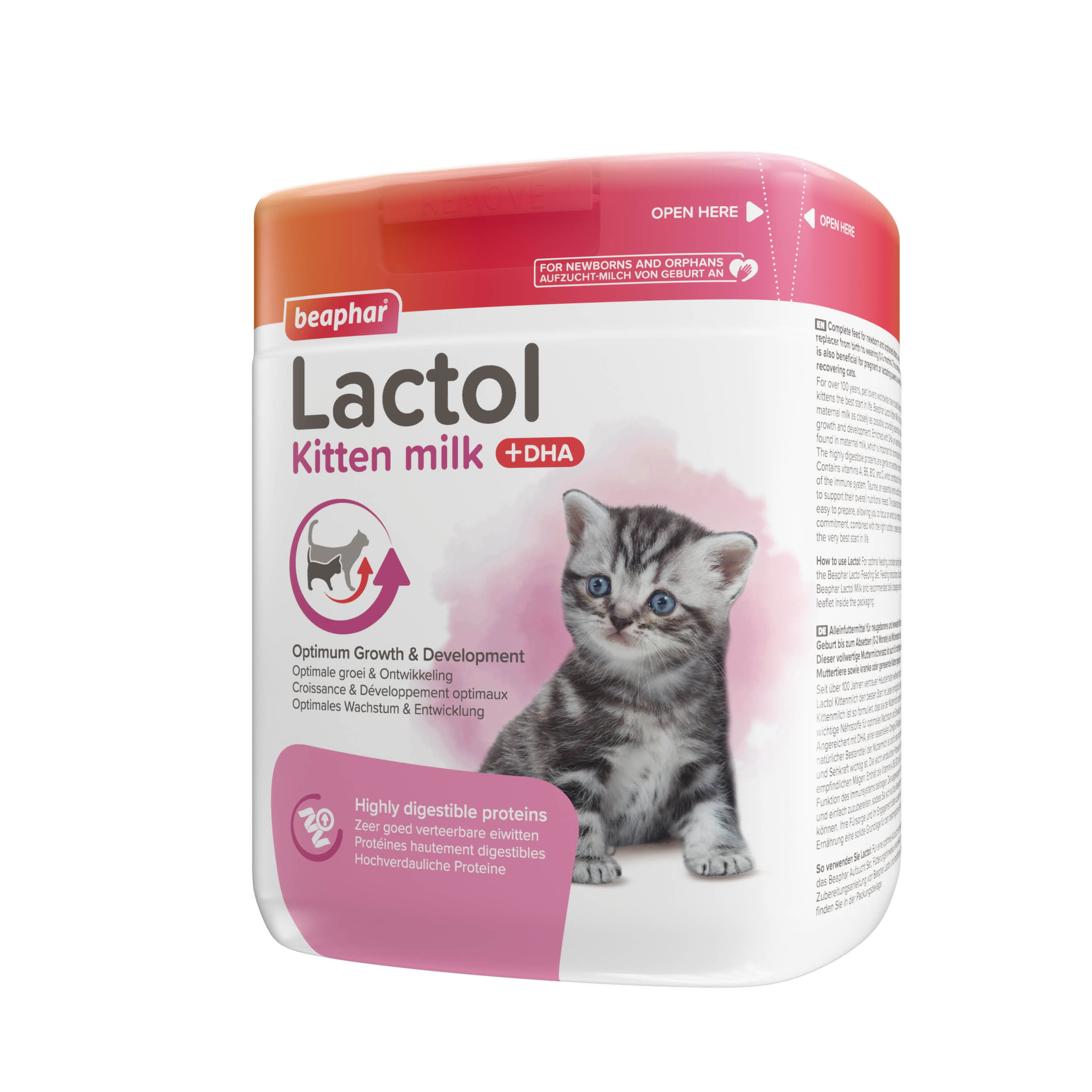 Beaphar Lactol Aufzucht-Milch für Katzen | Vollwertiger Muttermilchersatz mit DHA & Taurin | Katzenaufzuchtmilch
