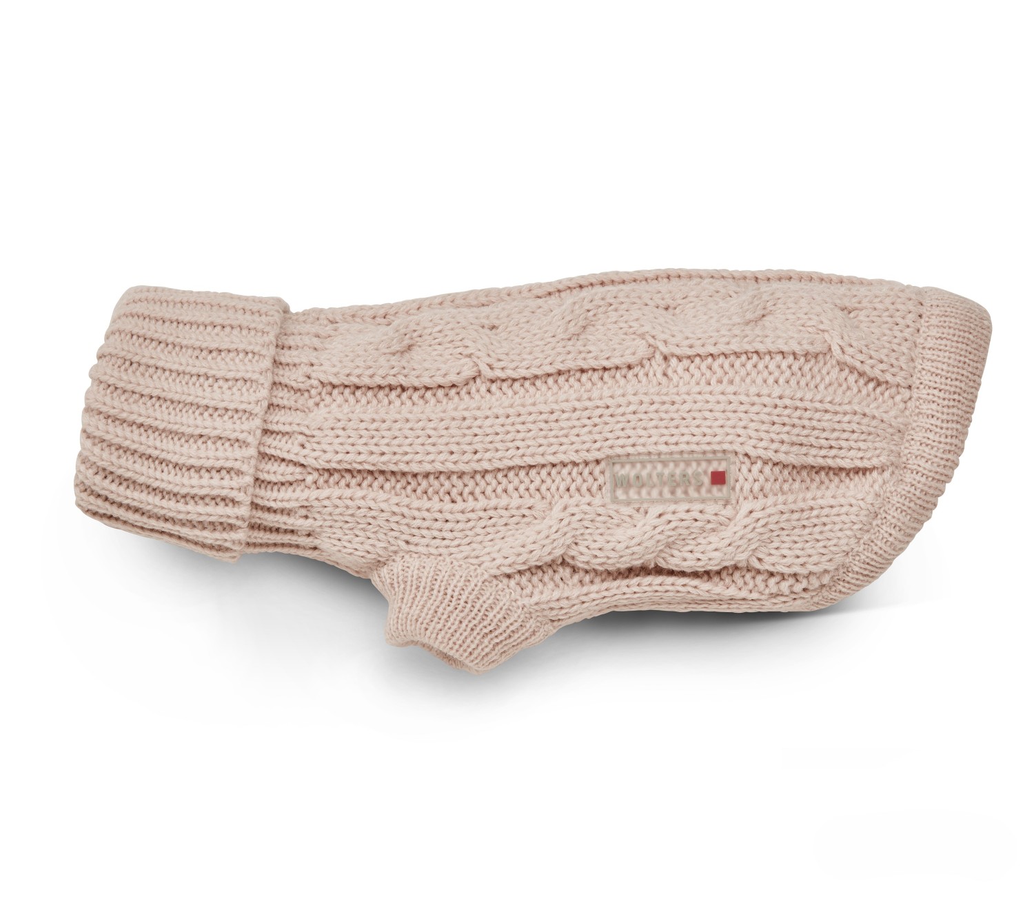 Wolters Strickpullover Zopf Breite Brust Rosa | Pullover für Mops, Bulli & Co. mit Zopf-Strickmuster | Gr. 30 (Rückenlänge 28 - 30 cm)