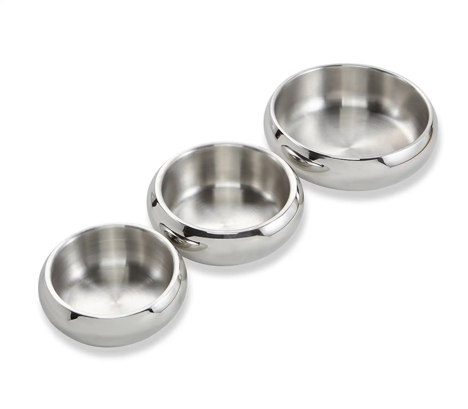 Wolters Hundenapf Diner Steel aus Edelstahl | rutschfester Futternapf in modernem Design | Größe 0,5 l - Ø 17 * 6.0 cm