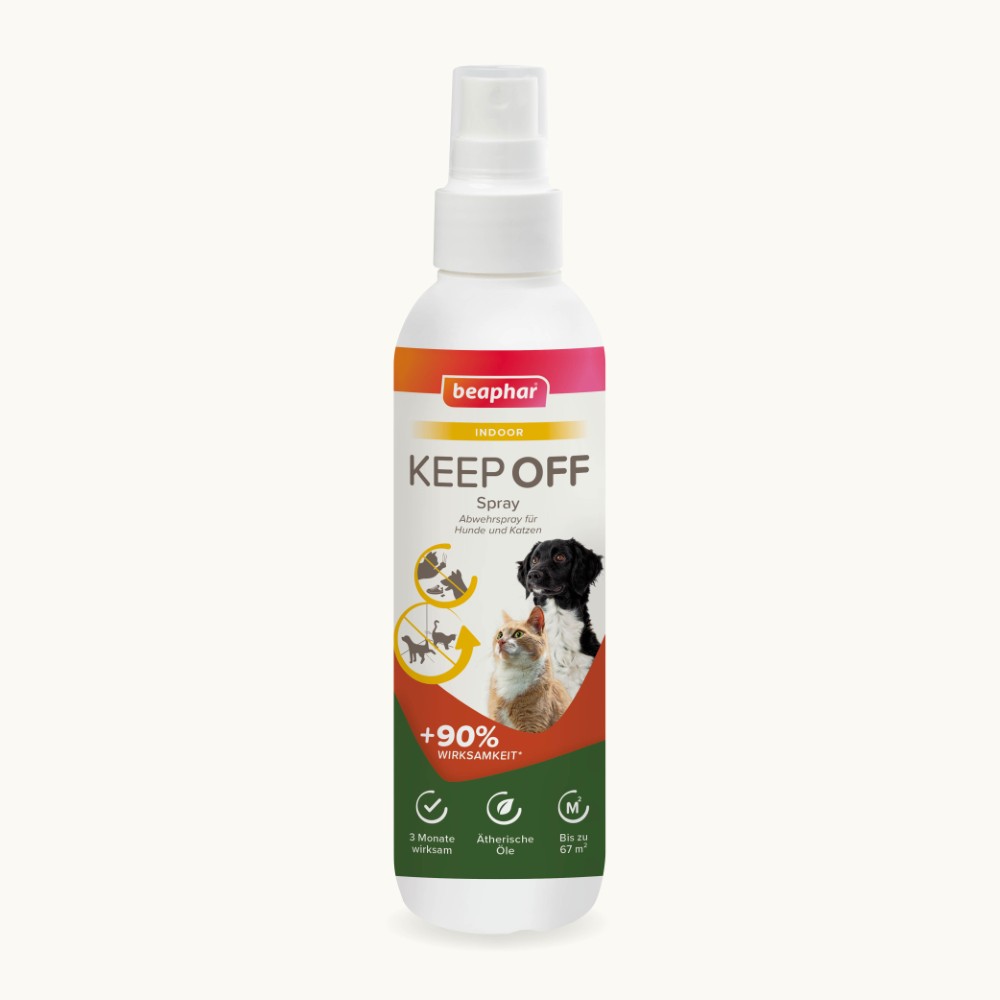 Beaphar Abwehrspray KEEP OFF für Hunde und Katzen | Schutzspray vor Markierungen | Indoor Pumpspray 200ml