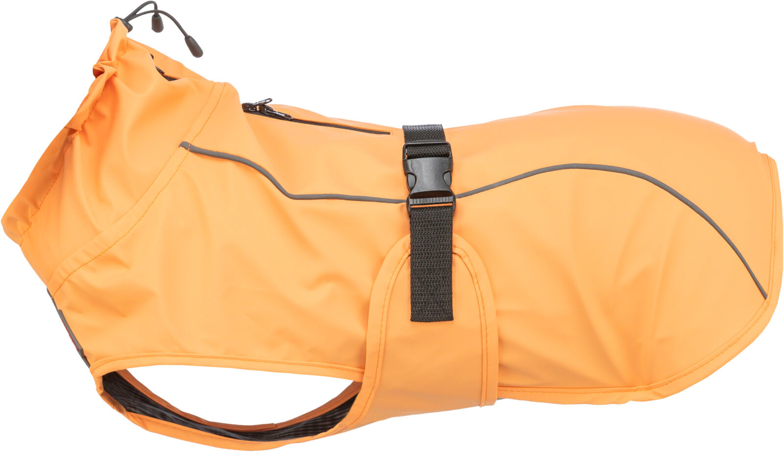 TRIXIE Regenmantel Vimy | Friesennerz für Hunde – Schutz vor Wind und Regen | Farbe Orange S 40 cm Rückenlänge