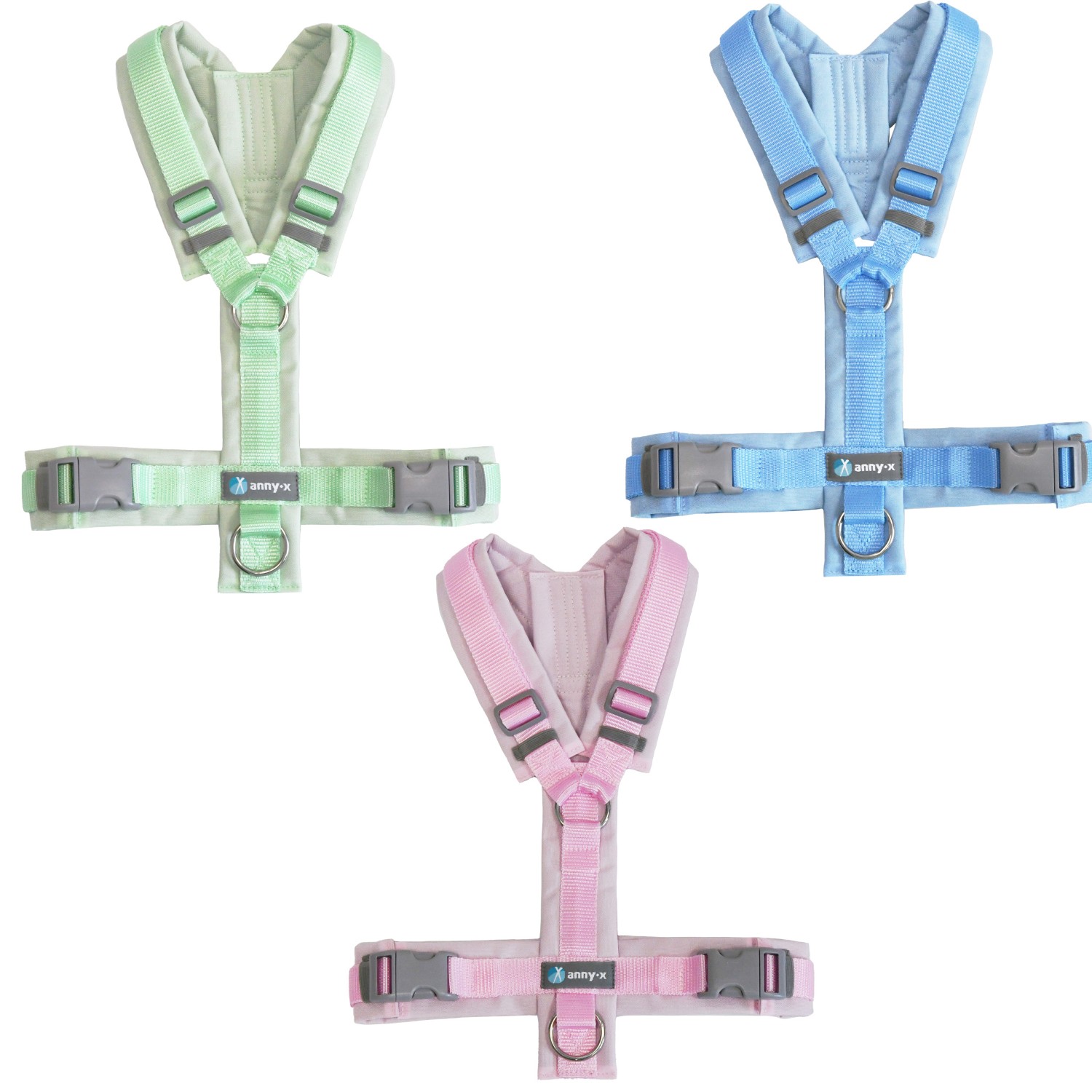 Anny-X Brustgeschirr Fun Zuckerwatte | Hundegeschirr Größe XS (Brustumfang 43 - 52 cm)