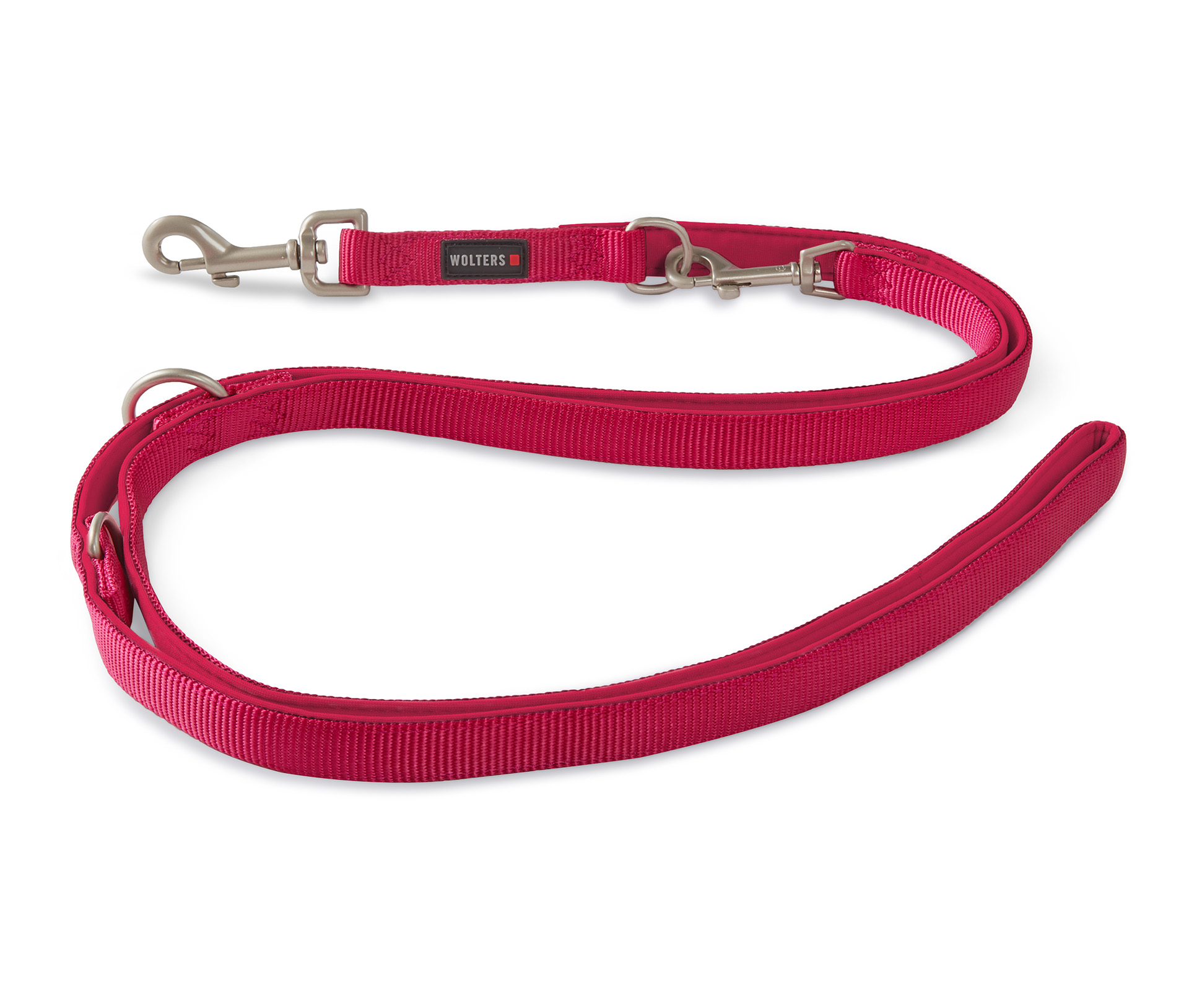WOLTERS Professional Comfort Führleine Magenta | dreifach verstellbar, extra gepolstert | Größe S (200 cm x 1,0 cm)