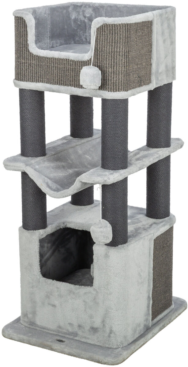 Trixie Kratzbaum XXL Lucano | besonders für große Katzen geeignet | Farbe Grau | Maße 58x48x110 cm