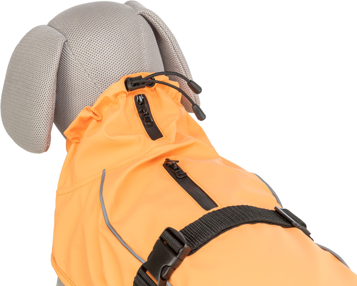 TRIXIE Regenmantel Vimy | Friesennerz für Hunde – Schutz vor Wind und Regen | Farbe Orange S 40 cm Rückenlänge