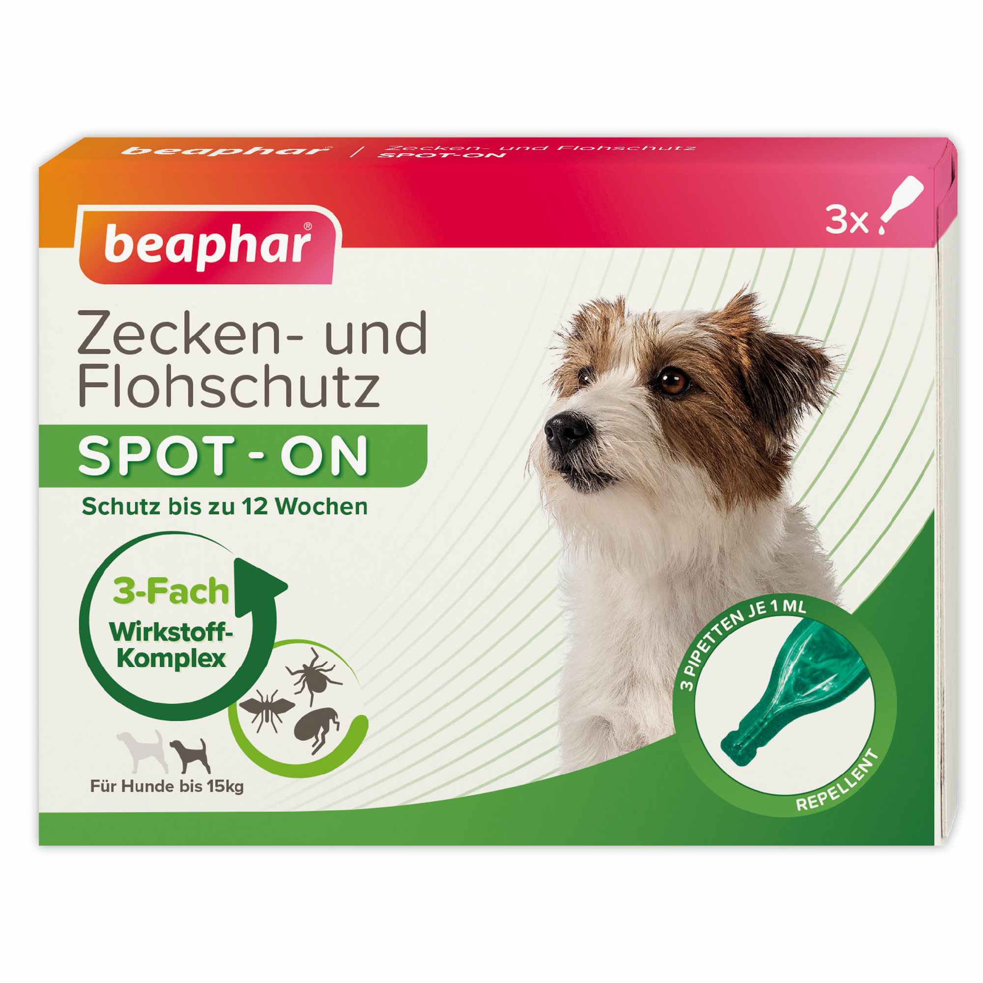 Beaphar Zecken- und Flohschutz SPOT-ON | 3 x Pipette | für kleine und große Hunde