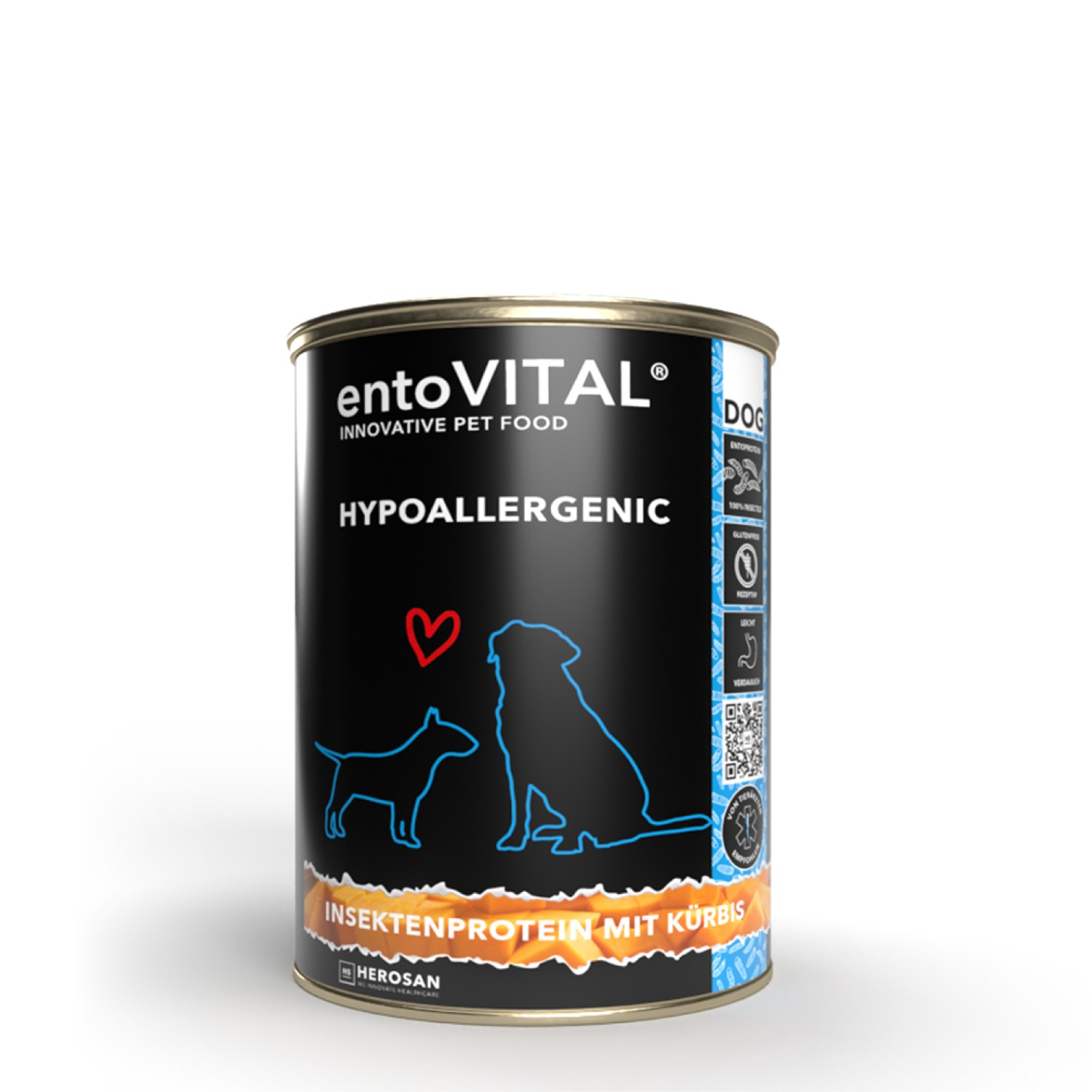 entoVITAL® DOG HYPOALLERGENIC Nassfutter | hypoallergenes Nassfutter mit Insektenprotein für ausgewachsene Hunde