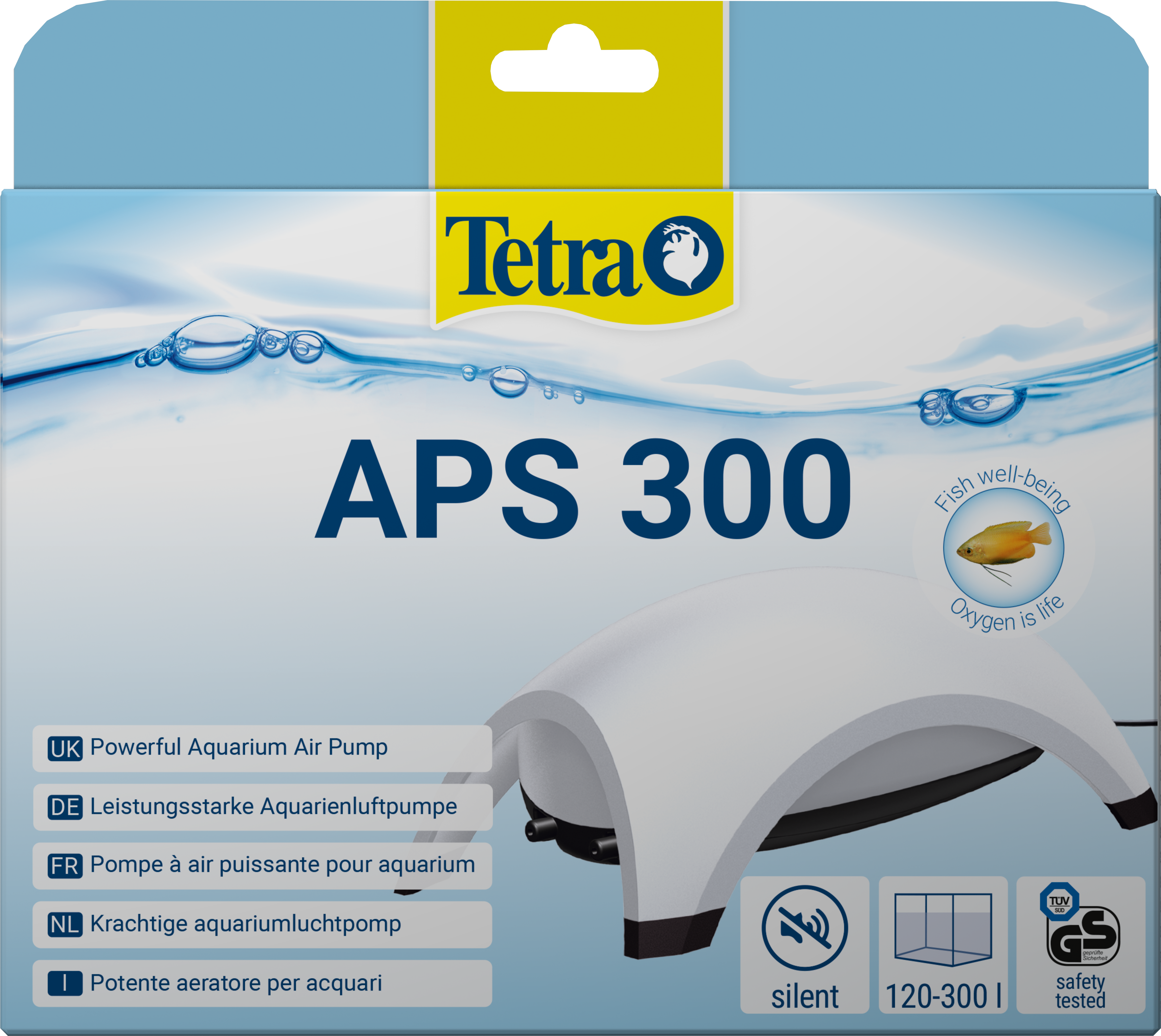 Tetra APS Aquarienluftpumpe bis 300 l Aquariumgröße | Extrem leise & leistungsstark | APS300 Weiß