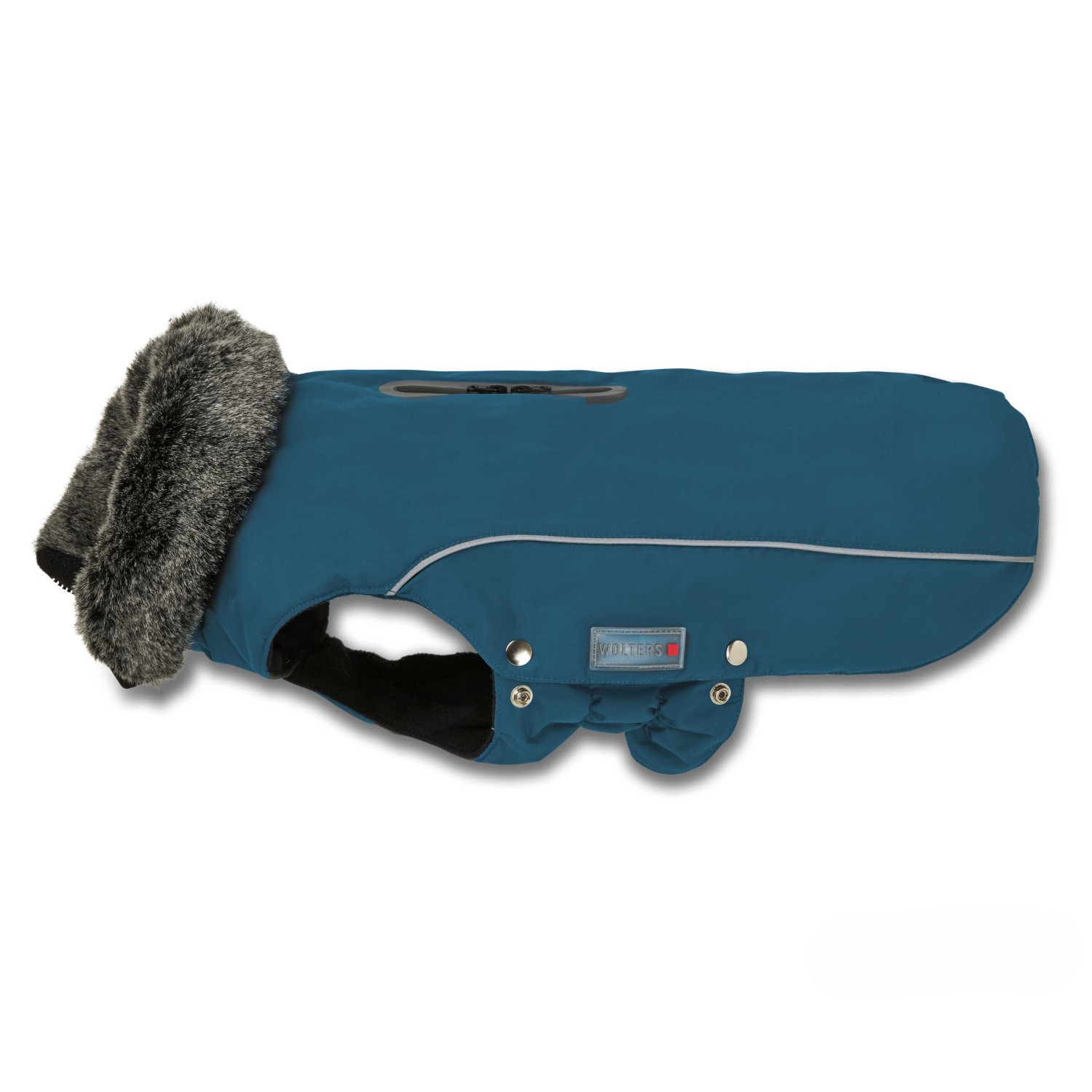 Wolters Winterjacke Amundsen | Wintermantel für Hunde – warm, wasserdicht | Farbe Petrol | Gr. 20 (Rückenlänge 19 - 21 cm)